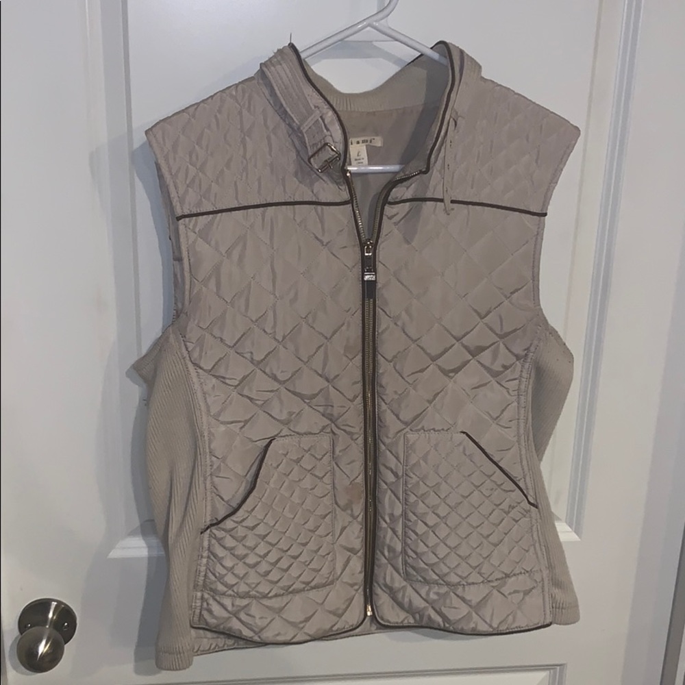 Franchescas tan fashion puffer vest